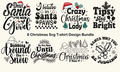 Christmas Svg T-shirt Design Bundle