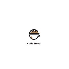 bread and coffee logo combination
