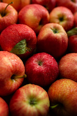 Apples of red-yellow color close-up