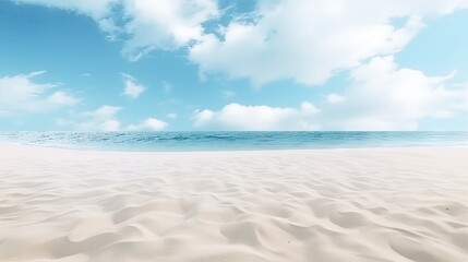 Isolated tropical beach white background realistic sand texture 3d render