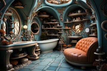 retro bathroom