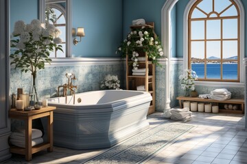 Fototapeta premium bright minimalistic bathroom
