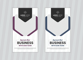 Vector creative business webinar or facebook and instagram story template