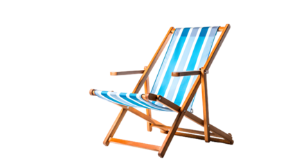 Beach Chair. Isolated on Transparent background.