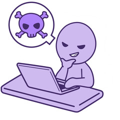 悪意を持ってパソコンを使う人