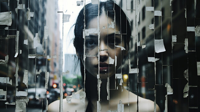 DEPRESSION. DESPAIR STATE OF MIND, LONELINESS AND MELANCHOLY. PSYCHEDELIC ABSTRACT BACKGROUND. image created by legal AI