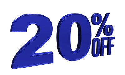 20% discount offer on blue color