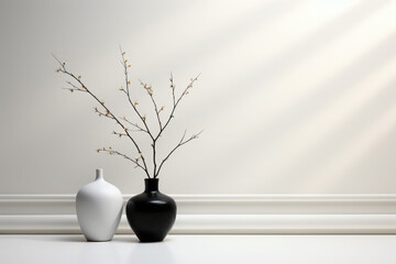 minimalistic texture. white and black, monochrome in an abstract interior. matte, pastel background.