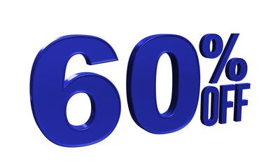 60% discount offer on blue color