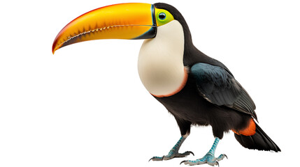 Beautiful toucan bird. Isolated on Transparent background.