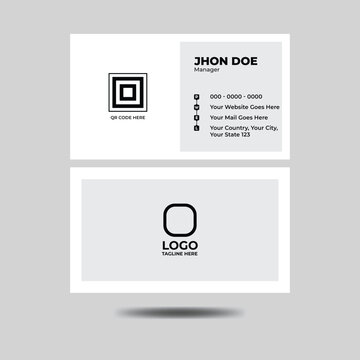 minimalist trendy business card with unique trendy design vector illustration business card for business man and other uses with simple minimalist color business card template.