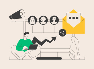 Email marketing abstract concept vector illustration.