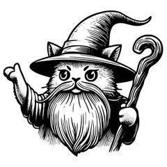Magic cat cosplaying famous mage