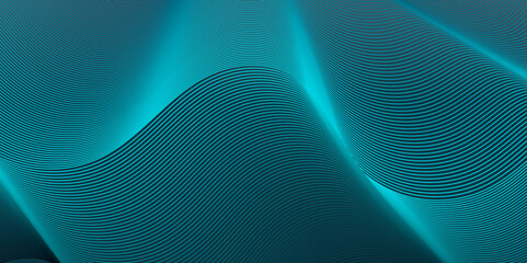 Abstract colorful blue wave and curve lines with technology background. Frequency sound wave, twisted curve lines with blend effect. Banner design.
