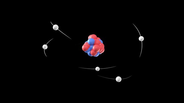 atomic model 3d animation electron orbital spinning and the disappearing . can be used to explain electronic configuration,  particle physics or radioactive energy fusion or fission