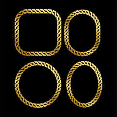 Frame Gold Ornament Shield Set