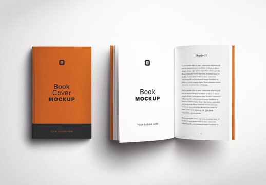 Books Mockup Cover and Open