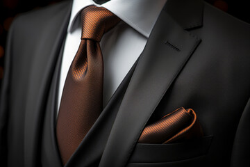 Elegant men formal suit. Generative AI