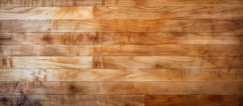 A top down view of the maple hardwood basketball court