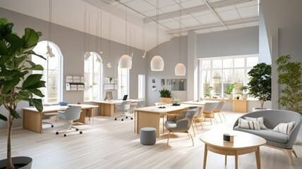 Inspiring office interior design Scandinavian style Corporate Office with Open Space Design...