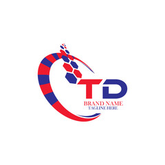 TD letter logo. TD simple and modern logo. Elegant and stylish TD logo design for your company TD letter logo vector design. backround with white