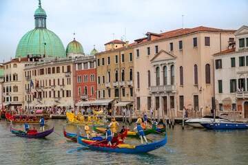 Italy. Venice. Historical regatta. Gondola.