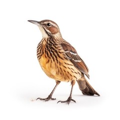 Sage thrasher bird isolated on white background.