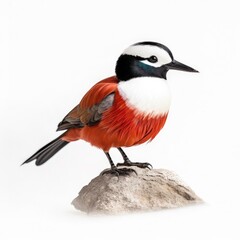 Ruddy duck bird isolated on white background.