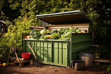 Container for processing organic waste