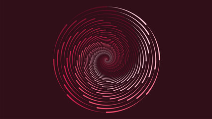 Abstract spiral round vortex logo type background. This creative background can be used as a banner or website landing page.