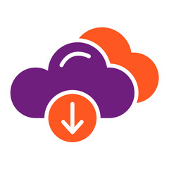 Cloud Download Vector Icon Design Illustration