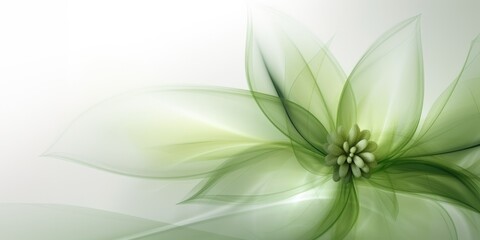 Beautiful abstract green transparent floral design background. beautiful Generative AI AIG32