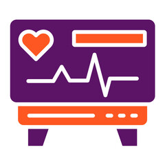 Heart Monitoring Vector Icon Design Illustration