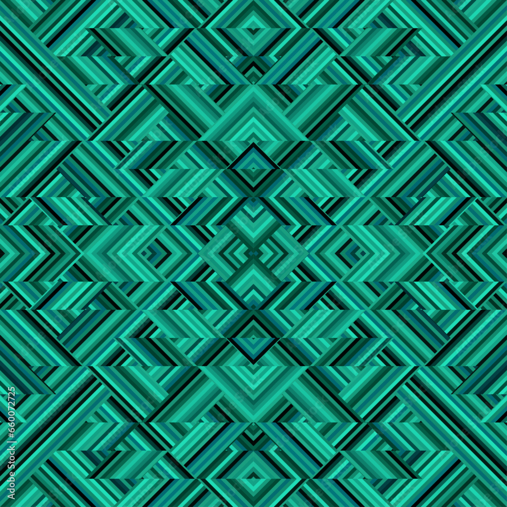 Aufkleber seamless vector pattern. tile herringbone geometric pattern . emerald green malachite colors. regula