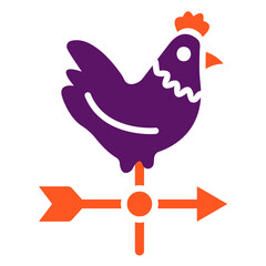 Weather Vane Vector Icon Design Illustration