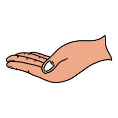 Hand charity logo vector