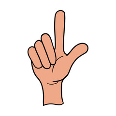 hand pointing finger vector design