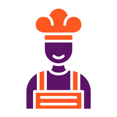 Male Chef Vector Icon Design Illustration