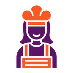 Female Chef Vector Icon Design Illustration