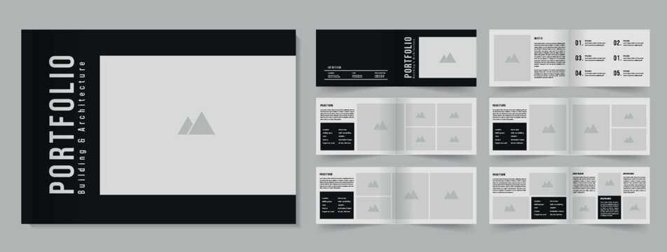 Landscape portfolio template architecture portfolio layout
