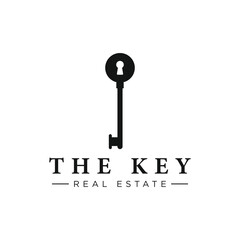 Retro luxury home or hotel or real estate key template logo with creative idea.