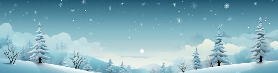 Fototapeta na wymiar Enchanting Christmas Banner with Snowflakes: Winter Wonderland Festivity. Generative AI