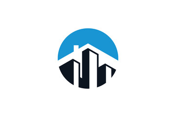 Simple house real estate logo icon vector