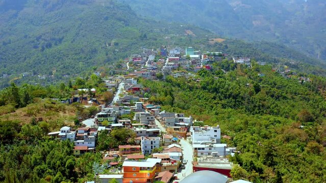 Paisaje, comunidad en la cima, La Libertad, Huehuetenango, Guatemala