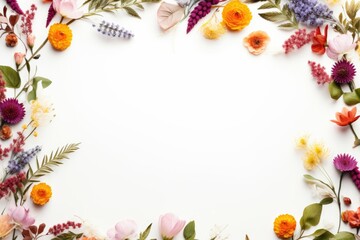 Naklejka na ściany i meble A vibrant floral arrangement on a clean white background