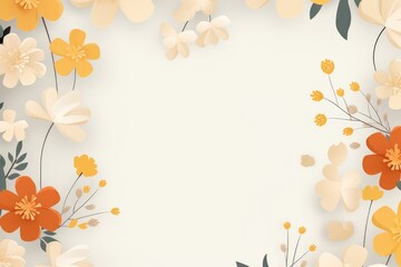 Beautiful orange and yellow flowers on a white background