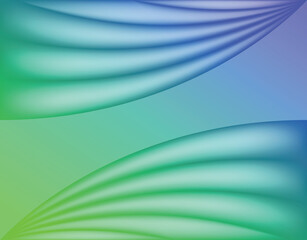 Abstract Blue and Green Gradient Wave Background Illustration