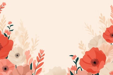 A vibrant floral background with red and white flowers