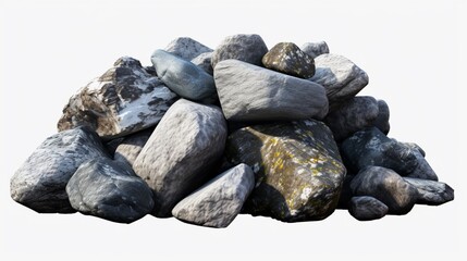 Rocks on a transparent background.Generative AI