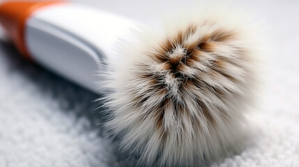 Experience the comfort of pet brushing with a close-up view of a soft bristle pet brush.